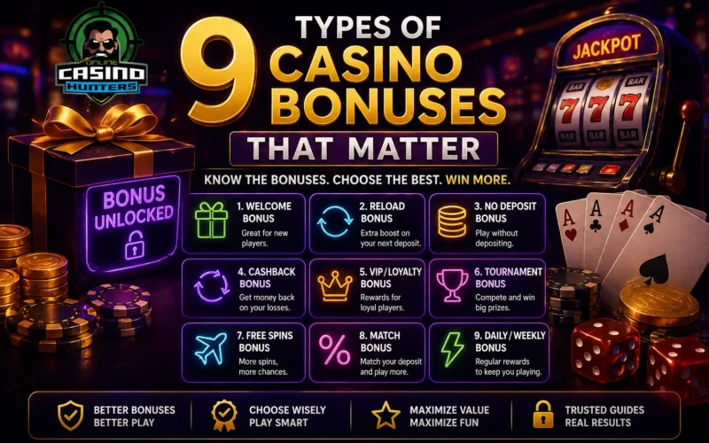 9 Types of Casino Bonuses That Matter