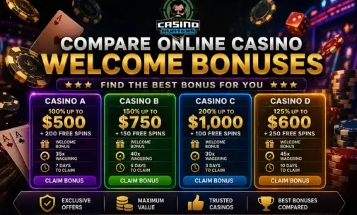 Compare Online Casino Welcome Bonuses